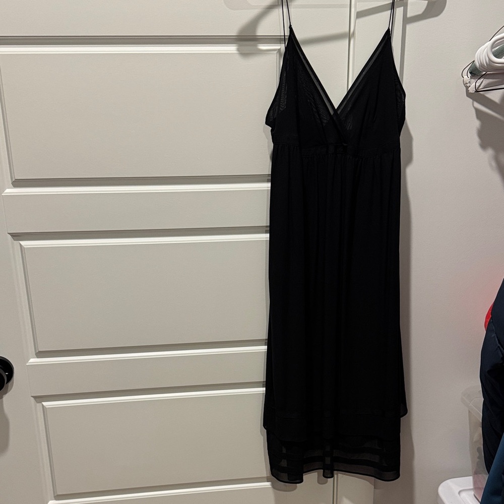 Theory Black Spaghetti Strap Dress